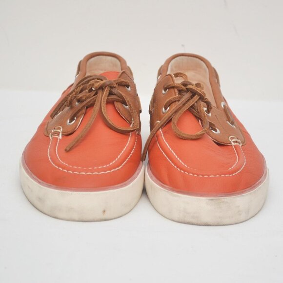 Polo Ralph Lauren Men\'s Leather Boat Shoes Pre Owned Size 9.5D